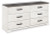 Ashley Shawburn Whitewash Queen Platform Bed with Dresser EB4121/113/231
