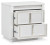 Ashley Chalanna White Queen Upholstered Storage Bed with 2 Nightstands