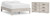 Ashley Shawburn Whitewash Full Platform Bed with Dresser EB4121/112/231