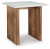 Ashley Isanti Light Brown White Coffee Table with 2 End Tables