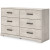 Ashley Shawburn Whitewash Full Panel Headboard with Dresser
