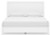 Ashley Binterglen White King Panel Bed with 2 Nightstands