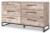 Ashley Neilsville Whitewash Queen Platform Bed with Dresser