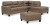 Ashley Navi Fossil 2-Piece Sectional with Ottoman 94004/17/66/08