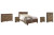 Ashley Trinell Brown Queen Panel Bed with Dresser, Chest and 2 Nightstands B446/31/46/54/57/96/92(2)