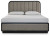 Ashley Rowanbeck Gray Black California King Upholstered Panel Bed with Mirrored Dresser, Chest and Nightstand