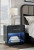 Ashley Rowanbeck Gray Black California King Upholstered Panel Bed with Mirrored Dresser, Chest and Nightstand