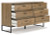 Ashley Deanlow Honey Twin Platform Panel Bed with Dresser