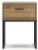 Ashley Deanlow Honey Twin Platform Bed with Nightstand