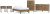 Ashley Deanlow Honey Twin Platform Bed with Dresser, Chest and 2 Nightstands