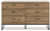 Ashley Deanlow Honey Queen Panel Headboard with Dresser and Chest