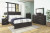 Ashley Belachime Charcoal Queen Panel Bed with Mirrored Dresser and Chest
