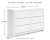 Ashley Mollviney White Twin Panel Headboard with Dresser