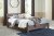 Ashley Calverson Mocha Queen Panel Platform Bed with 2 Nightstands