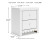 Ashley Mollviney White Full Panel Headboard with Dresser and 2 Nightstands
