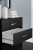 Ashley Finch Black Queen Platform Bed with Dresser, Chest and 2 Nightstands