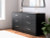 Ashley Finch Black Queen Platform Bed with Dresser and Chest