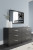 Ashley Finch Black Queen Panel Headboard with Dresser, Chest and 2 Nightstands
