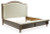Benchcraft Sturlayne Brown Queen Upholstered Panel Bed with Mirrored Dresser, Chest and Nightstand
