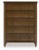 Benchcraft Sturlayne Brown California King Upholstered Panel Bed with Mirrored Dresser and Chest