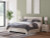 Ashley Lawroy Light Natural King Panel Bed with Mirrored Dresser, Chest and 2 Nightstands B100/14/B2310/56/58/60(2)/31/36/46/92(2)