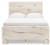 Benchcraft Lawroy Light Natural Full Panel Bed with Mirrored Dresser, Chest and Nightstand