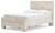 Benchcraft Lawroy Light Natural Full Panel Bed with Mirrored Dresser, Chest and Nightstand