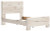 Benchcraft Lawroy Light Natural Full Panel Bed with Mirrored Dresser, Chest and Nightstand
