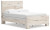 Benchcraft Lawroy Light Natural Full Panel Bed with Mirrored Dresser, Chest and 2 Nightstands