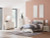 Benchcraft Lawroy Light Natural Full Panel Bed with Mirrored Dresser, Chest and 2 Nightstands