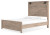 Ashley Senniberg Light Brown White Queen Panel Bed with Mirrored Dresser, Chest and Nightstand B1191/54/57/98/31/36/44/92