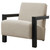 Coaster Fitzroy Boucle Upholstered Accent Arm Chair Latte