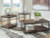 Ashley Trindwick Brown Gun Metal Table (Set of 3)