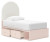 Ashley Wistenpine Blush Twin Upholstered Panel Bed with Storage