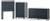 Ashley Simmenfort Navy Blue Twin Panel Headboard with Dresser and Chest
