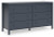 Ashley Simmenfort Navy Blue Full Platform Bed with Dresser