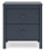 Ashley Simmenfort Navy Blue Full Platform Bed with 2 Nightstands