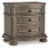 Ashley Ardenfield Light Brown Queen Upholstered Sleigh Bed with Mirrored Dresser, Chest and 2 Nightstands