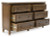 Benchcraft Sturlayne Brown California King Upholstered Panel Bed with Dresser and 2 Nightstands