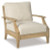 Ashley Clare View Beige 2 Outdoor Chairs with End Table