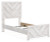 Ashley Cayboni Whitewash Twin Panel Bed with Nightstand