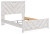 Ashley Cayboni Whitewash Queen Panel Bed with Mirrored Dresser, Chest and Nightstand