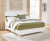 Ashley Binterglen White King Panel Bed with Mirrored Dresser and 2 Nightstands