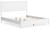 Ashley Binterglen White California King Panel Bed with Mirrored Dresser and Chest
