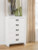 Ashley Binterglen White California King Panel Bed with Mirrored Dresser and Chest
