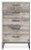 Ashley Neilsville Whitewash Queen Panel Headboard with Dresser and Chest