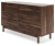 Ashley Calverson Mocha Queen Panel Headboard with Dresser