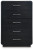 Ashley Rowanbeck Gray Black Queen Upholstered Panel Bed with Mirrored Dresser, Chest and 2 Nightstands