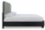 Ashley Rowanbeck Gray Black King Upholstered Panel Bed with Dresser