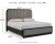 Ashley Rowanbeck Gray Black King Upholstered Panel Bed with Dresser